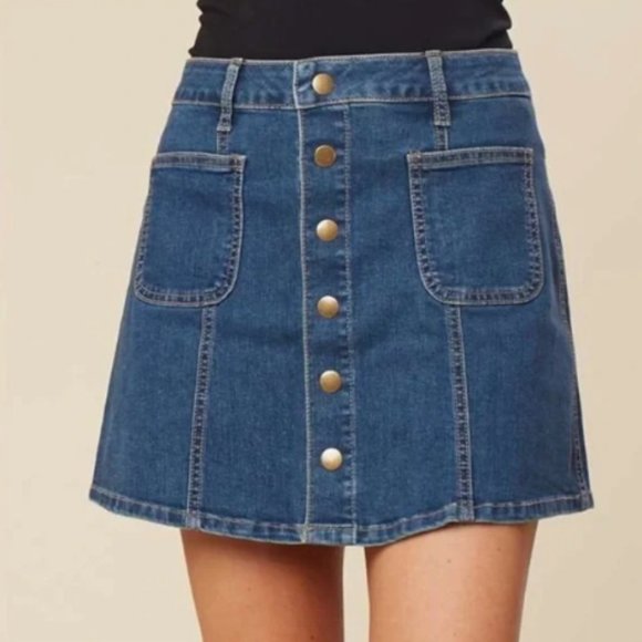 NEW Back To School Mini Denim Skirt Size 4 / X SMALL - Picture 16 of 16